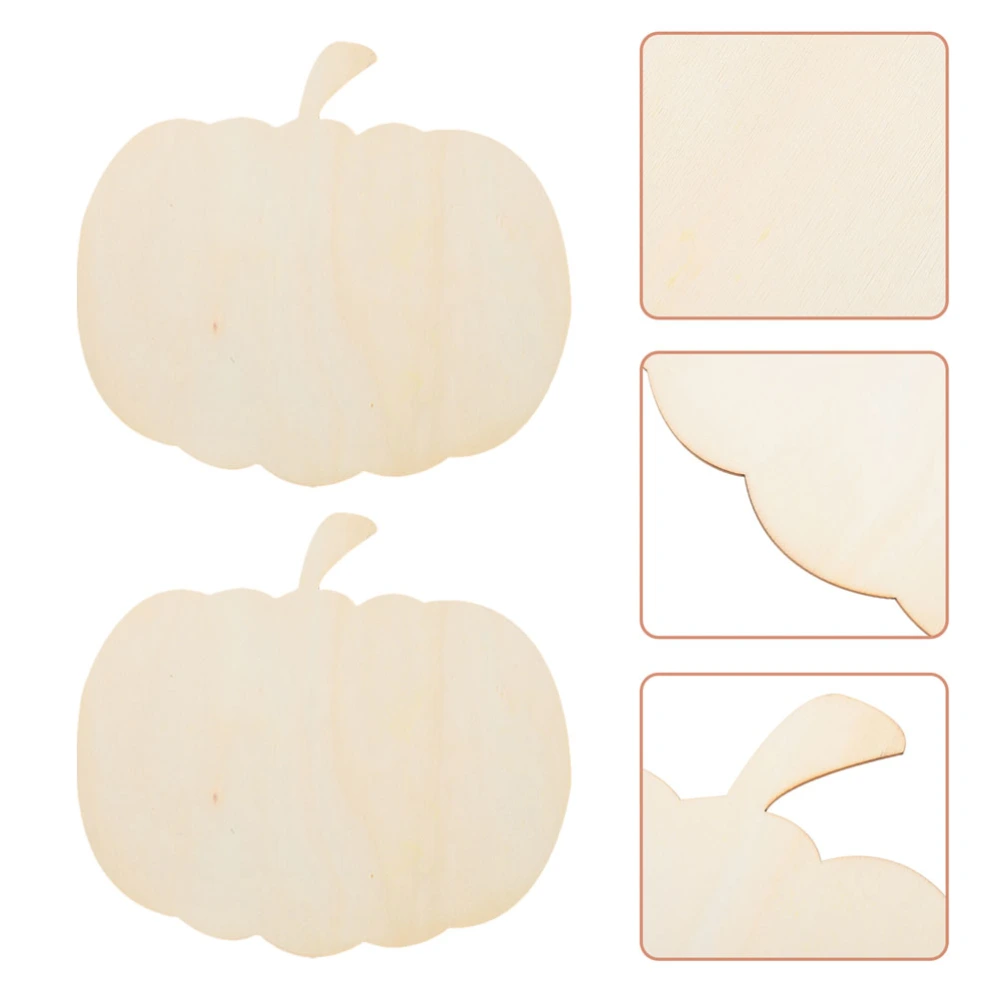 6Pcs Wooden Pumpkin Cutout Unfinished Pumpkin Cutout Wood Craft Cutout Blank Pumpkin Cutout