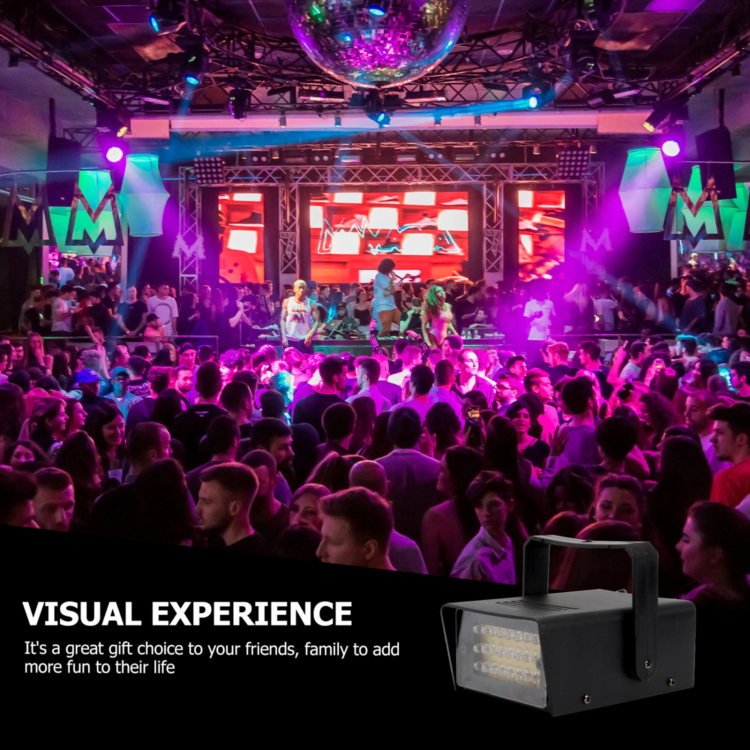 1pc Party LED Strobe Light KTV Room Flashing Light LED Stage Light (US Plug)