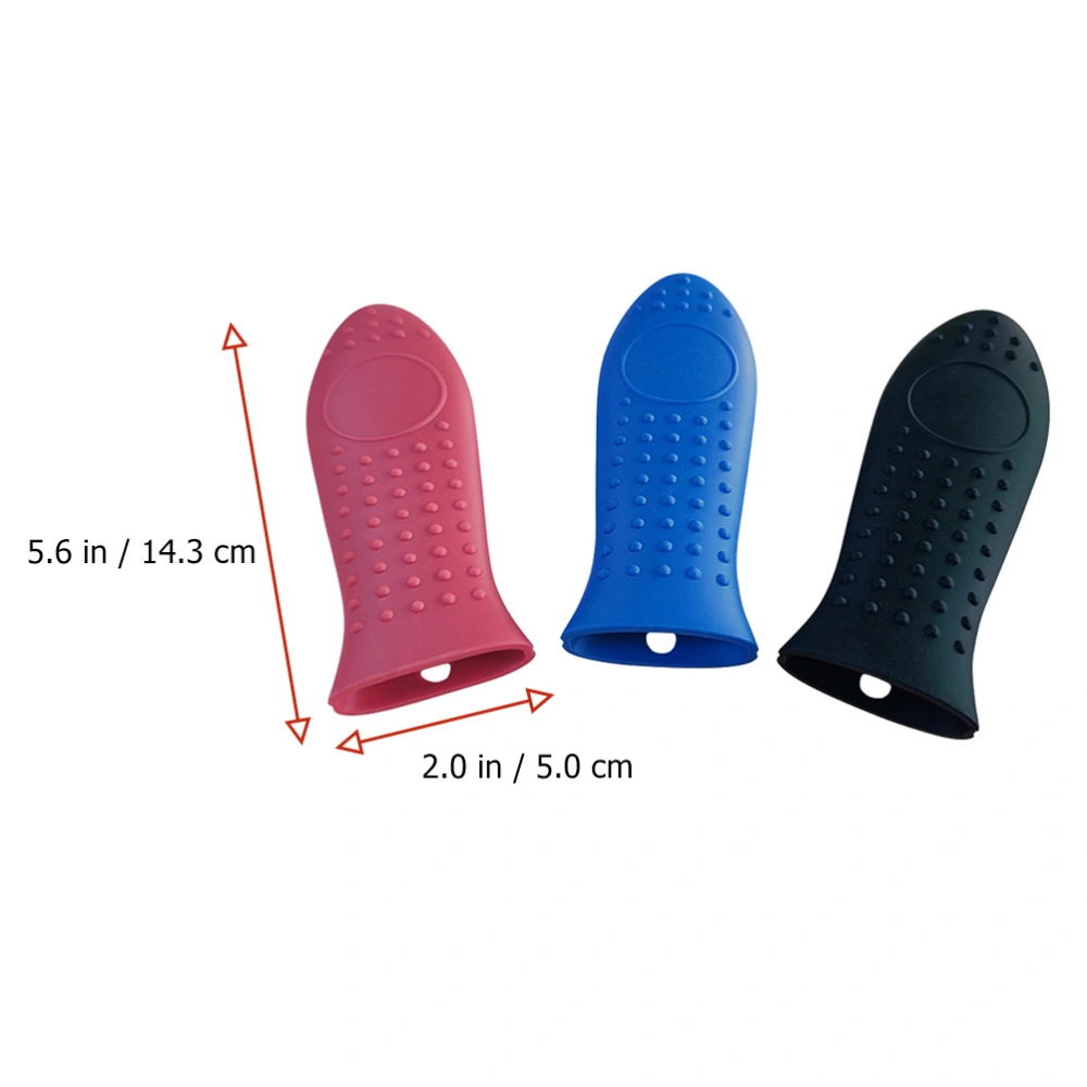 3pcs Silicone Pot Handle Covers Anti-hot Handle Covers Non-slip Pot Handle Covers