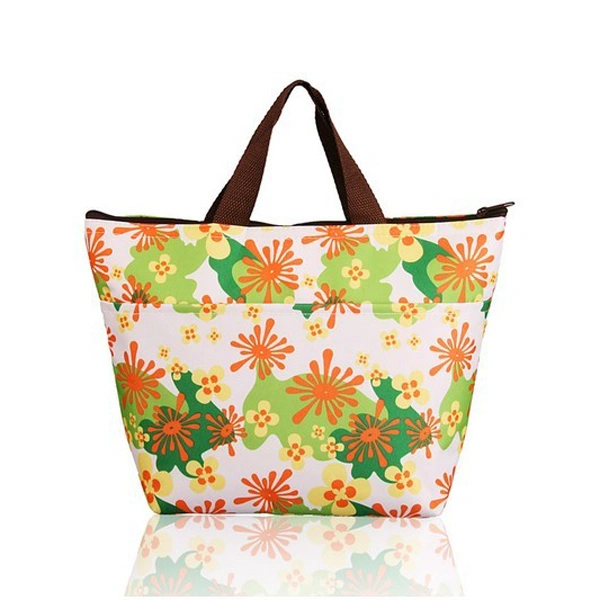 Portable Sunflowers Pattern Lunchbox Bag Lunch Tote Insulated Cooler Bag Carry Bag for Travel /Picnic