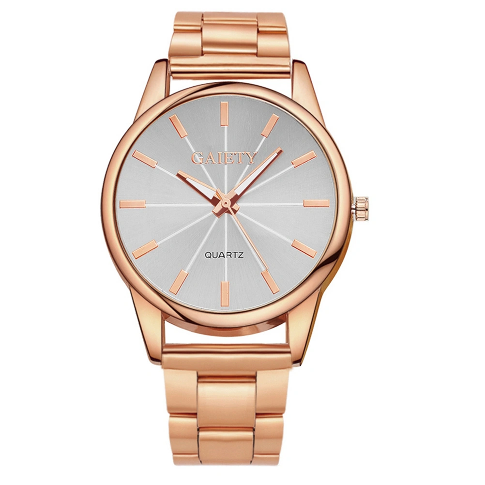 Fashion Quartz Watch Women Famous Wrist Watch Ladies Dress Quartz Watches (Rose Gold)