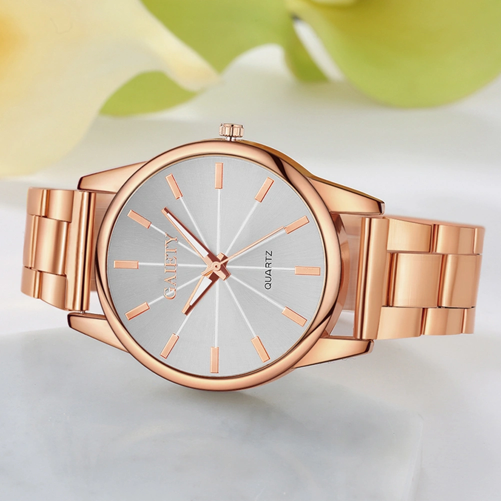 Fashion Quartz Watch Women Famous Wrist Watch Ladies Dress Quartz Watches (Rose Gold)