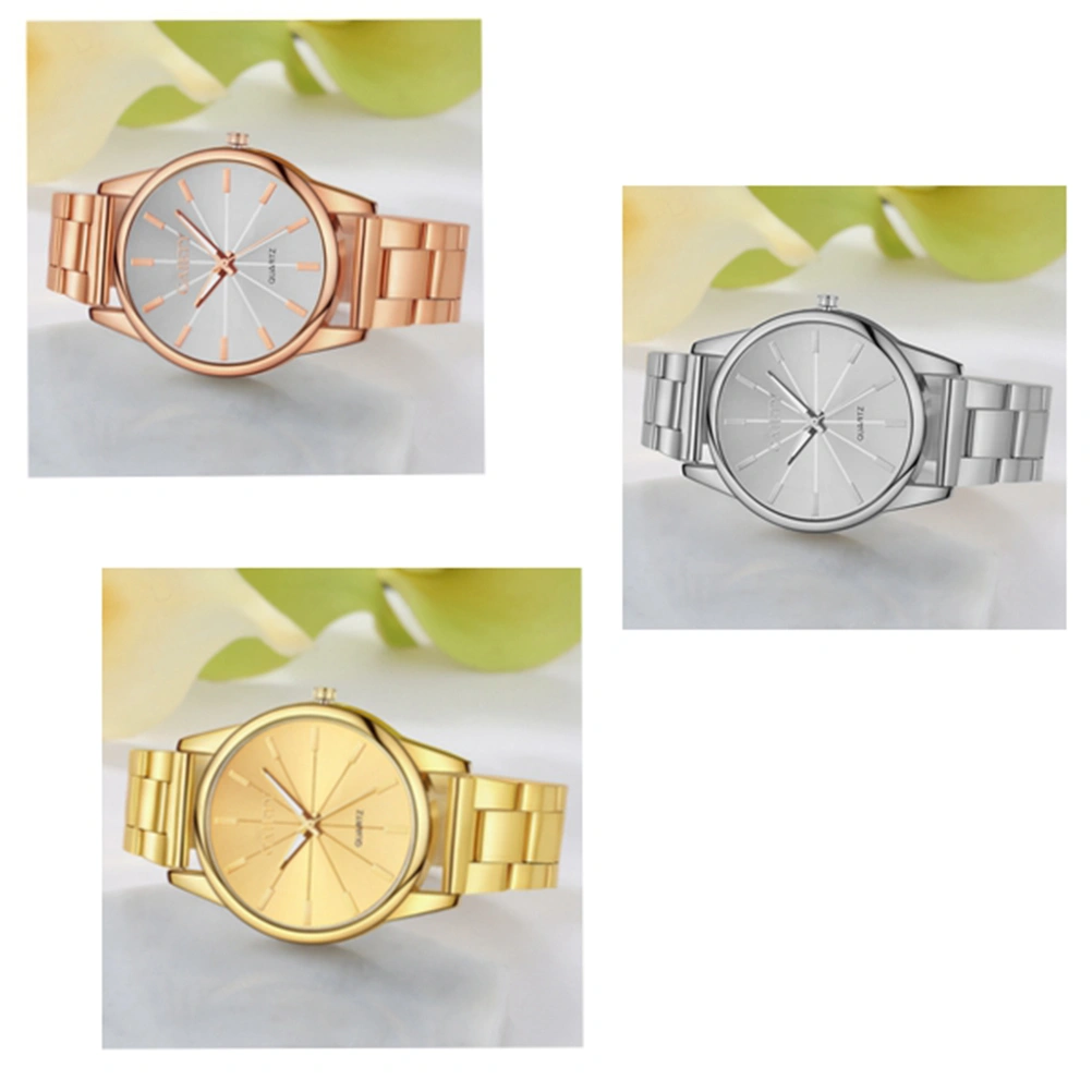 Fashion Quartz Watch Women Famous Wrist Watch Ladies Dress Quartz Watches (Rose Gold)
