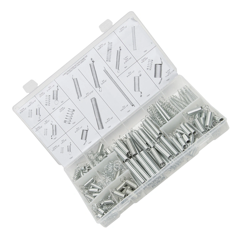 200PCS Spring Assortment Spiral Spring Galvanized Spring Set Spring Rate Extension Spring for Mechine