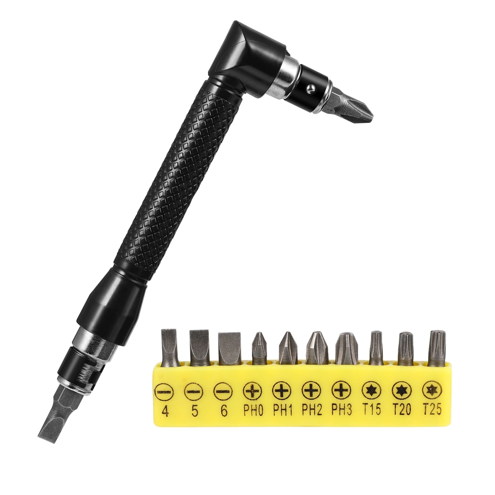 OUNONA L-shaped Mini Socket Wrench 10pcs Screwdriver Bits Dual Head Key Utility Tool Screwdriver Driver Tool