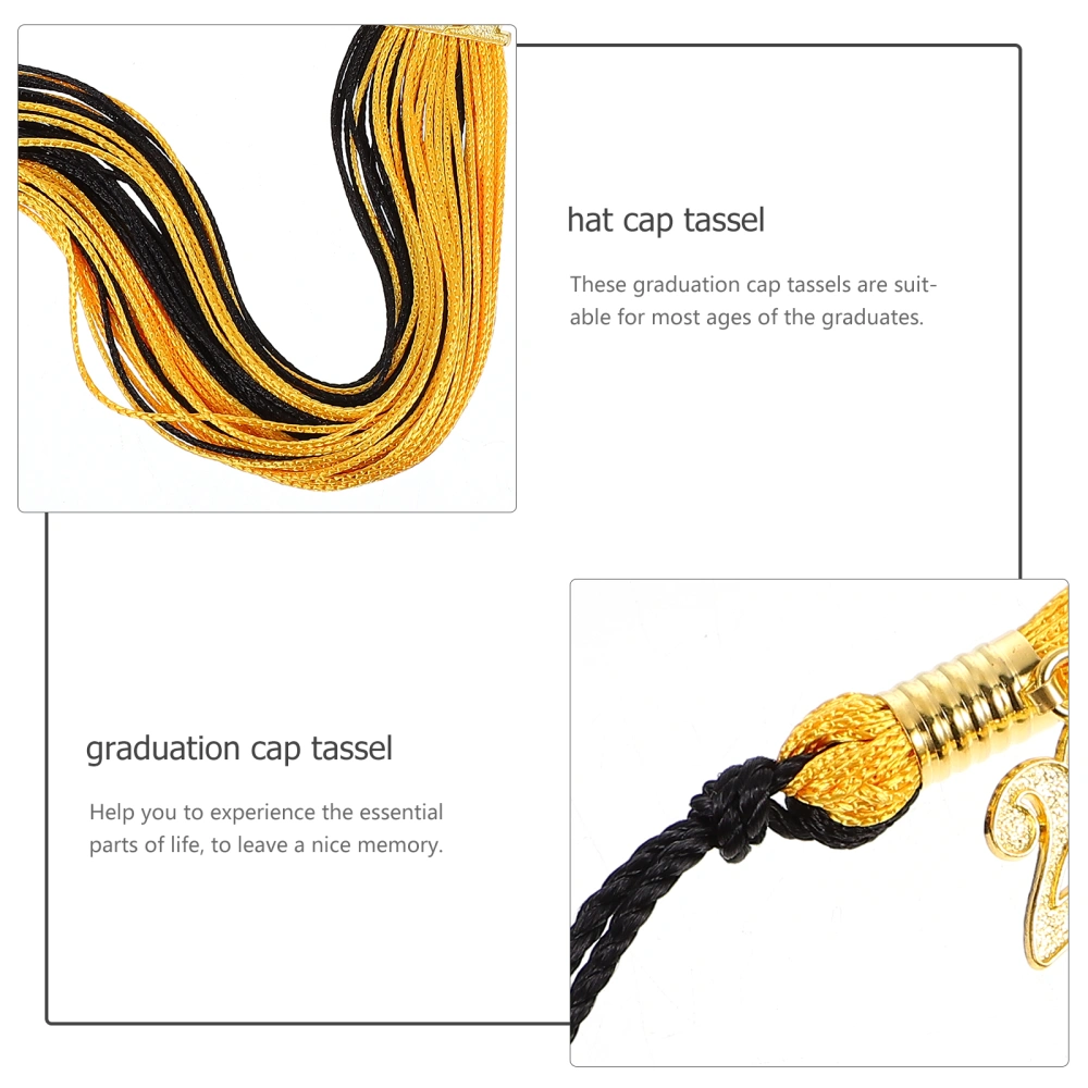 6Pcs Graduation Hat Tassel with 2021 Charm Hanging Tassel Pendant Ornament