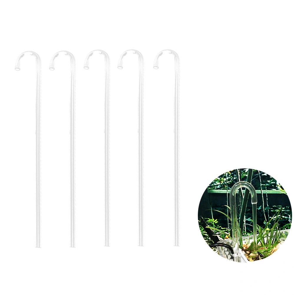 5Pc 15x0.7cm Acrylic Aquarium Fish Tank Water Siphon Pump Pipe Oxygen Aeration Pipe