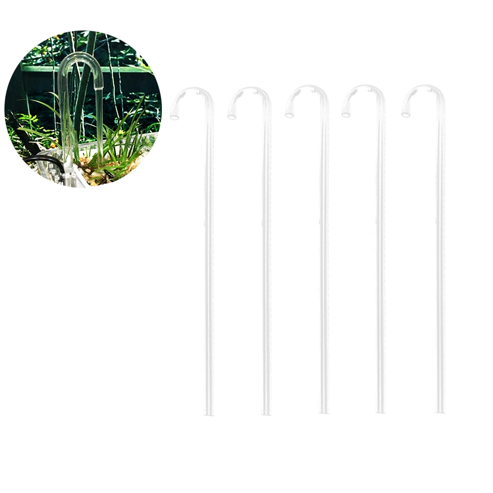5Pc 15x0.7cm Acrylic Aquarium Fish Tank Water Siphon Pump Pipe Oxygen Aeration Pipe