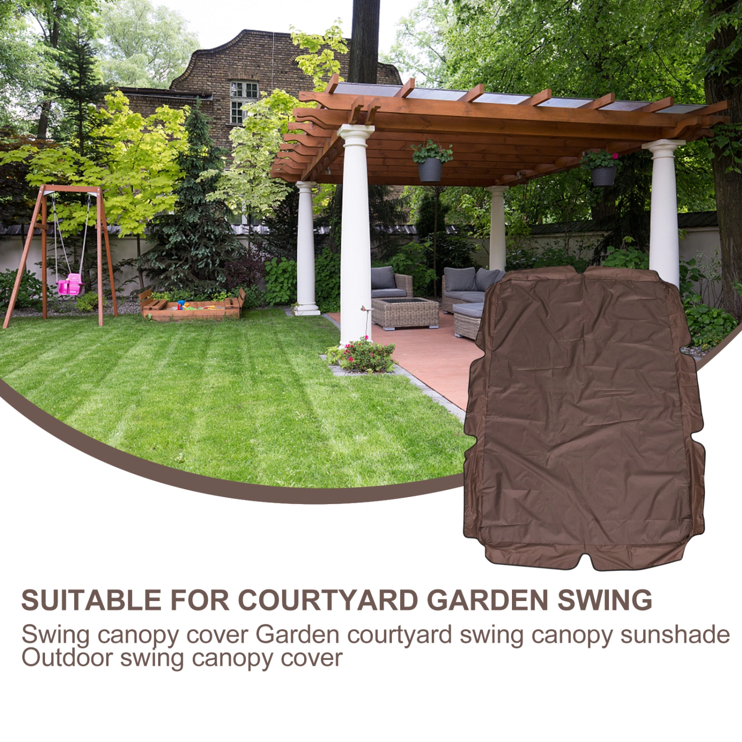 1pc Outdoor Swing Ceiling Cover Swing Sunshade Swing Protective Cover for Swing