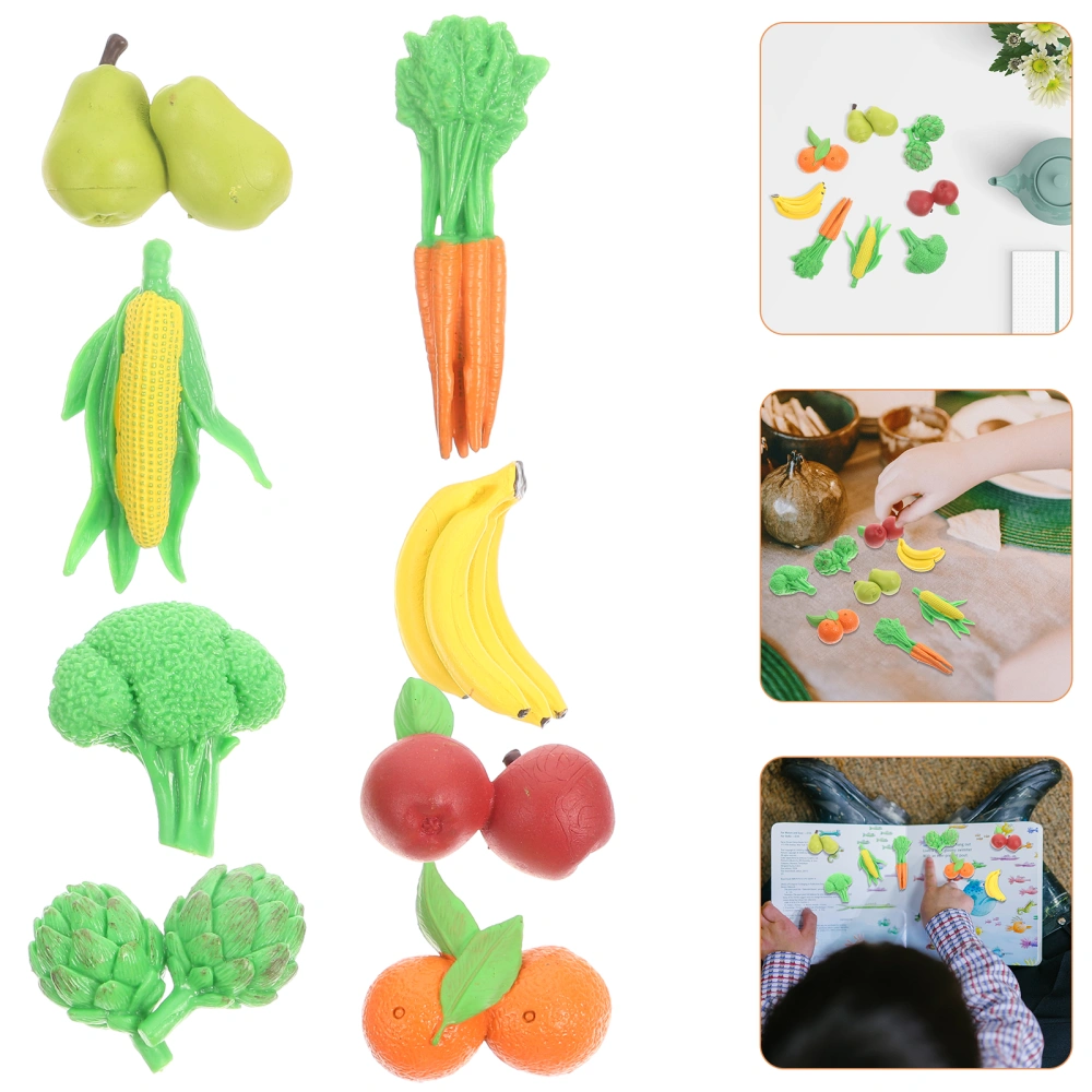 1 Set of Simulation Vegetable Models Lifelike Fruit Figurines Realistic Vegetable Fruits Models