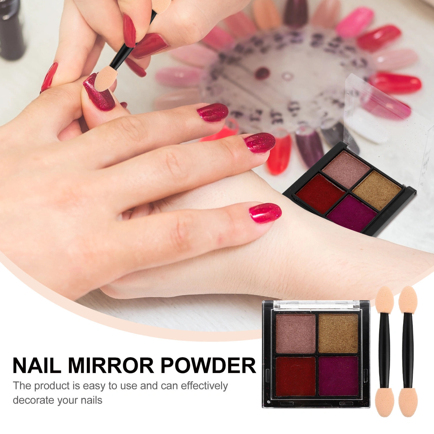 1 Set Nail Art Mirror Effect Nail Powder Nail Art Glitter Powder for Nail Salon