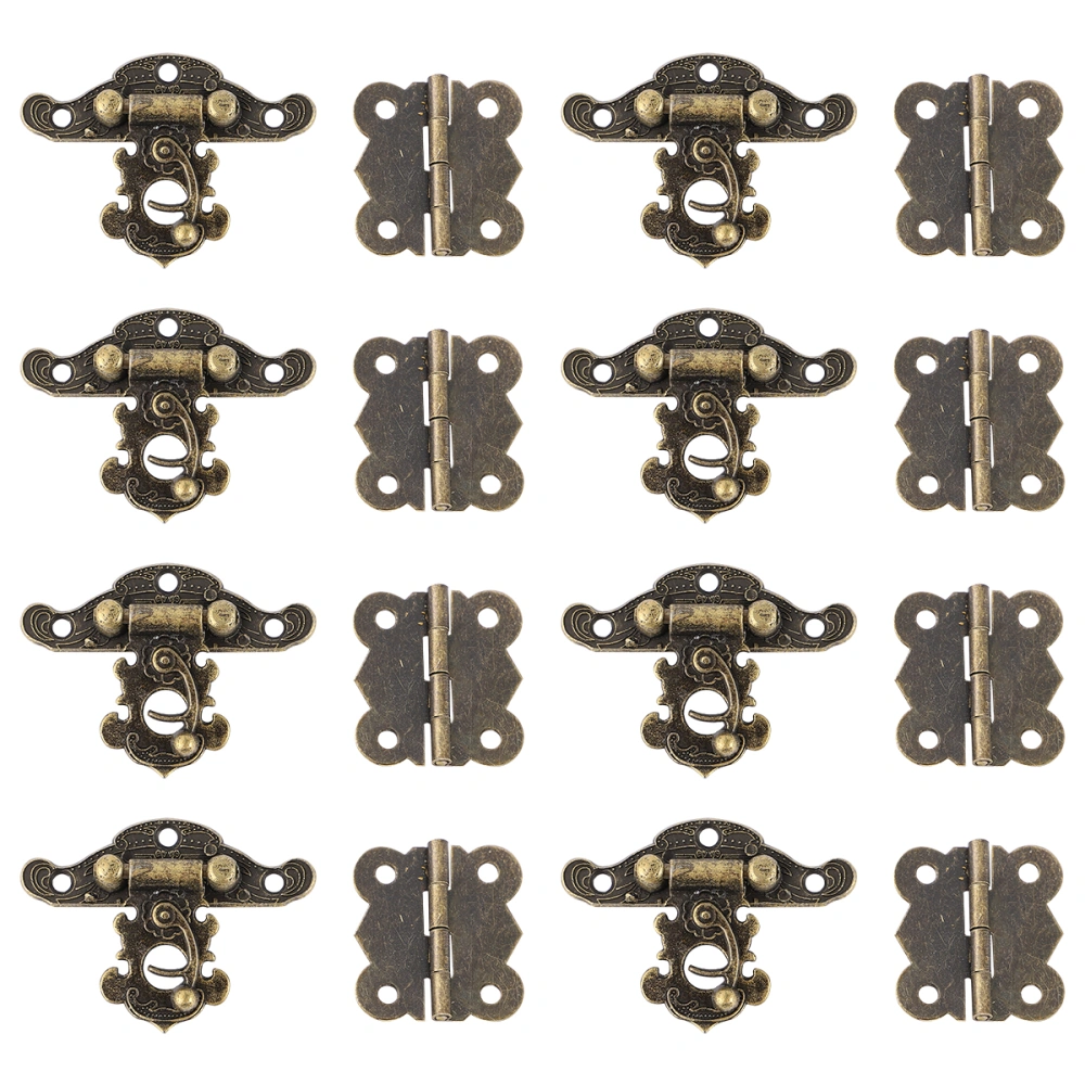 36 Pcs Antique Wooden Case Hasp Vintage Style Jewelry Box Clasp Lock with Scrws