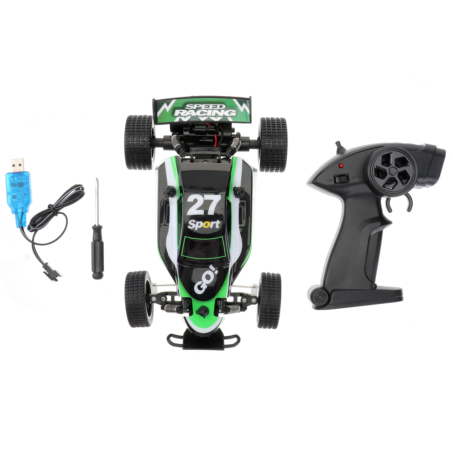 RC High Vehicle 1:18 Scale 2.4Ghz 4WD Electric RC Off Road Dune Buggy Vehicle (Green)
