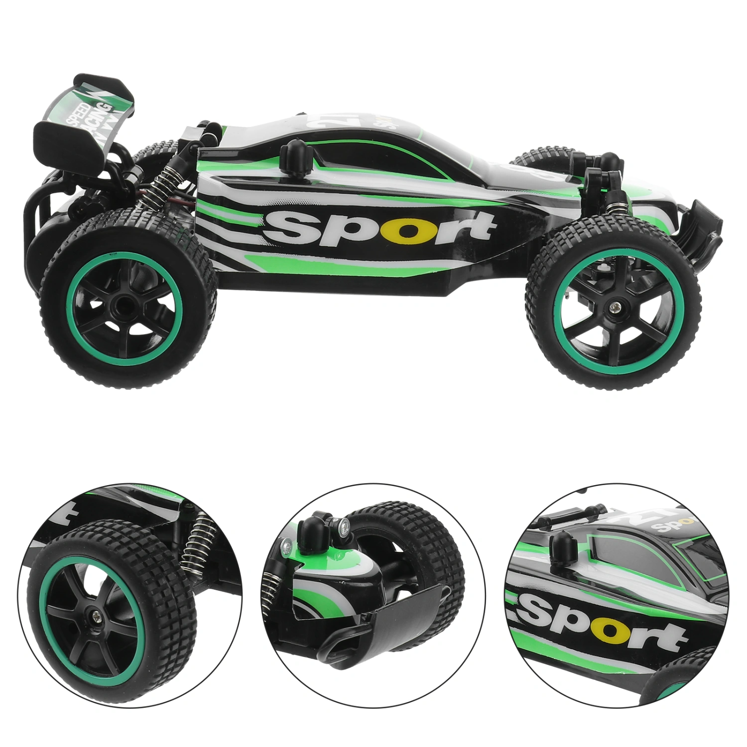 RC High Vehicle 1:18 Scale 2.4Ghz 4WD Electric RC Off Road Dune Buggy Vehicle (Green)