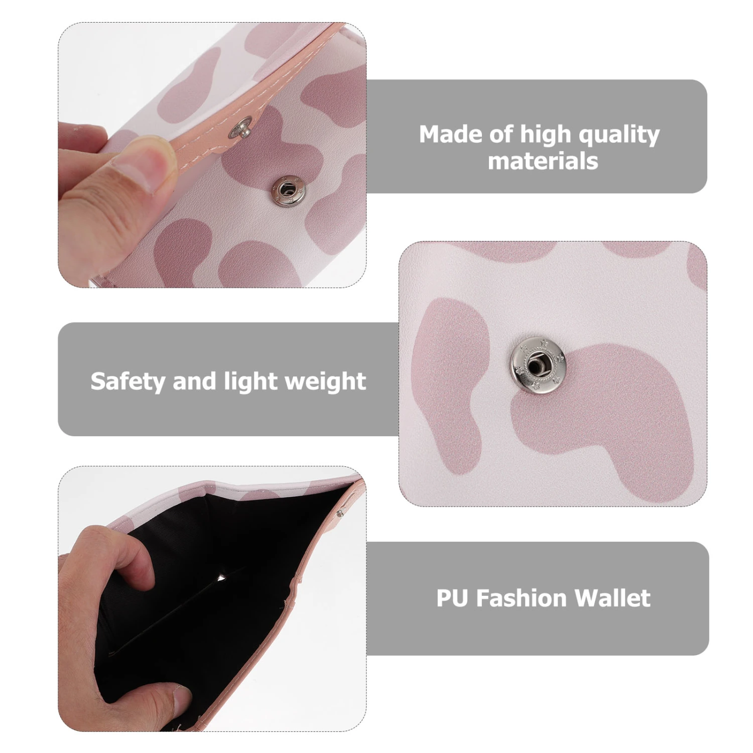 1pc PU Wallet Separate Space Change Wallet Female Fashion Wallet Change Purse