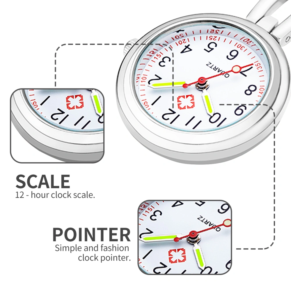 1Pc Pocket Clock with Clamp for Doctors and Nurses Colorful Pendant Clock for Therapists (Colorful)