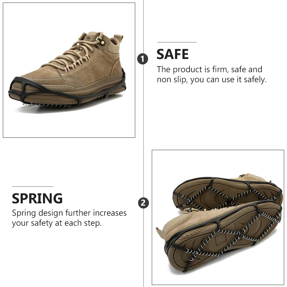 1 Pair Anti-slip Shoe Covers Outdoor Crampons Climbing Overshoes Snowfield Cover