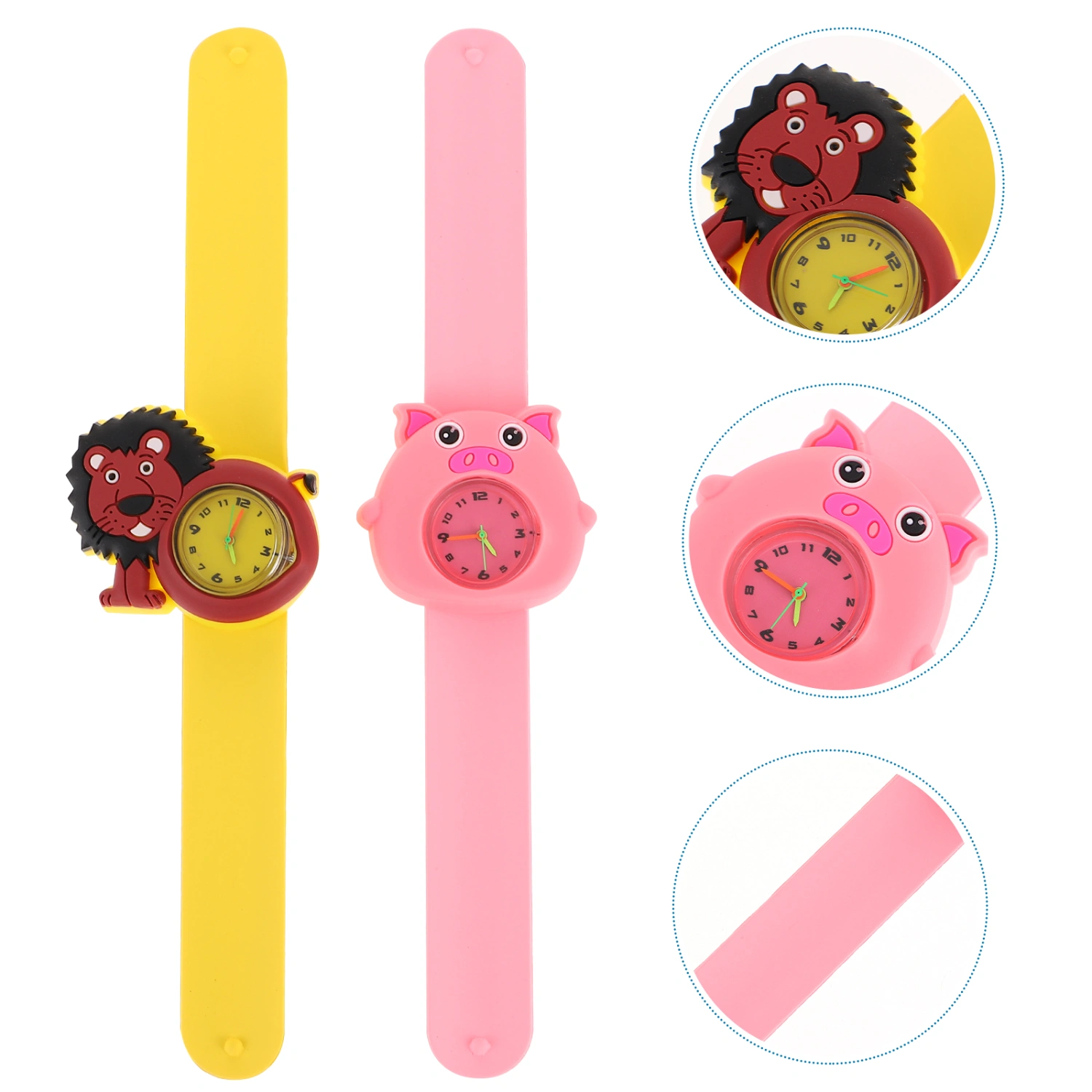 2pcs Watch Children Toy Kids Slap Watches Boys Girls Birthday Watch Clock Gift