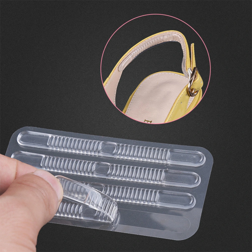 2 Pack Silicone Thin Adhesive Tape Wave Anti-wear Foot Stickers High Heel Shoes Cushion Affixed Care