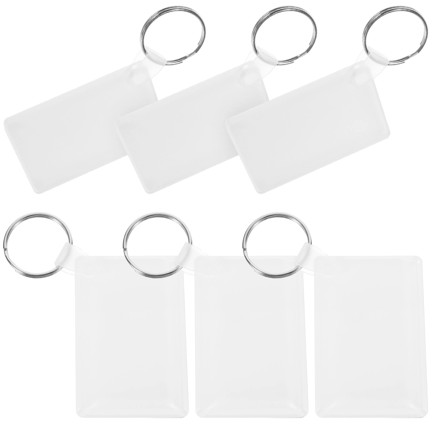 6pcs Sublimation Keychains Blanks Key Chains Pendants Diy Key Chains as Gift