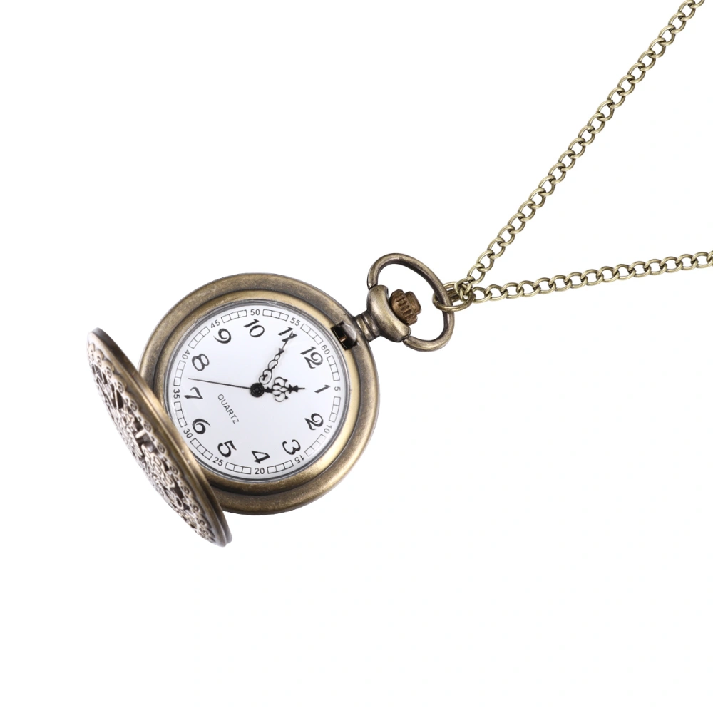 1PC Retro Hollowed-out Pocket Watch Zinc Alloy Classic Delicate Quartz Pocket Watch (Style 6)