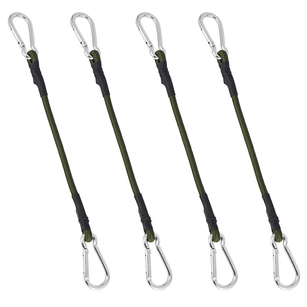 4pcs Bungee Cords with Hooks Elastic Luggage Ropes Outdoor Tent Fixing Belts
