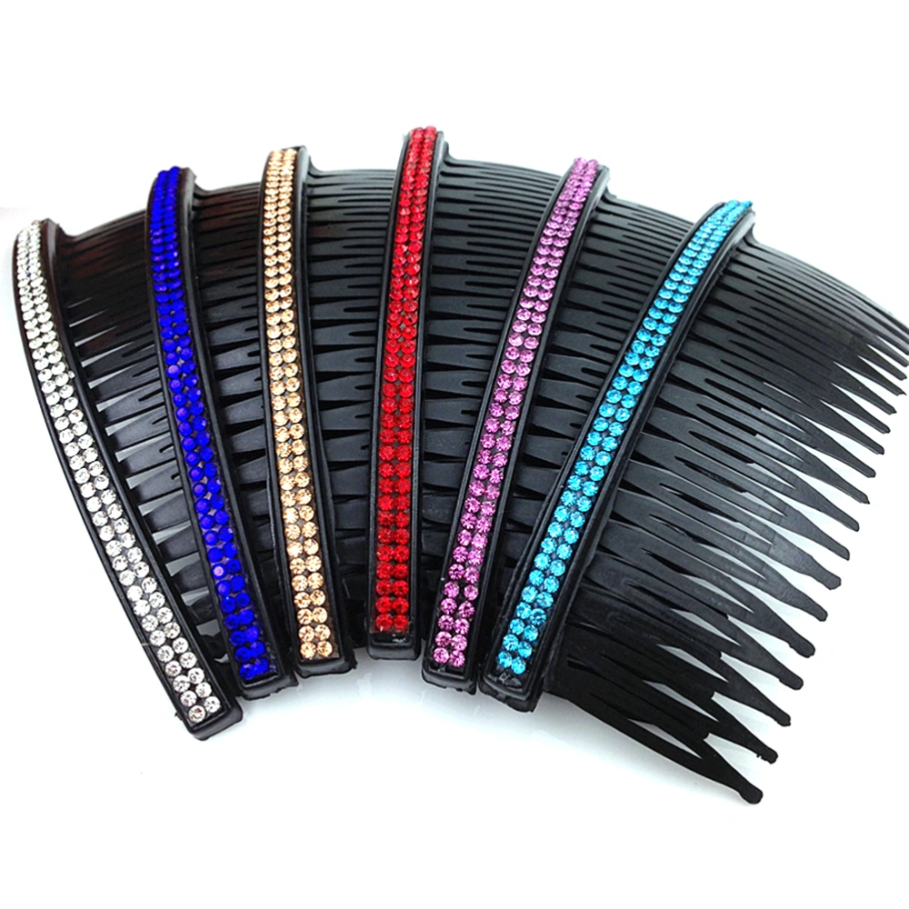 5Pcs Hair Comb 20 Teeth Rhinestone Comb Pin Clip Bridal Hair Combs Accessory for Women Girls (Random Color)