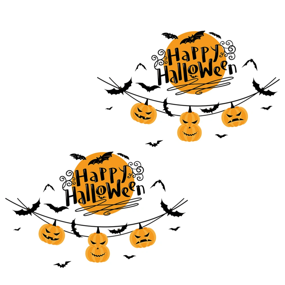 2pcs Creative Wall Stickers Halloween Horrible Removable Wall Decoration