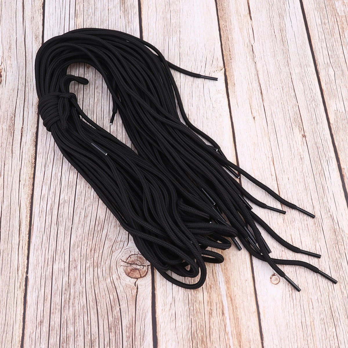 10 Pairs of Boots Shoelaces Pure Color Casual Shoes Shoelaces Simple Shoelaces (Black, 120cm)