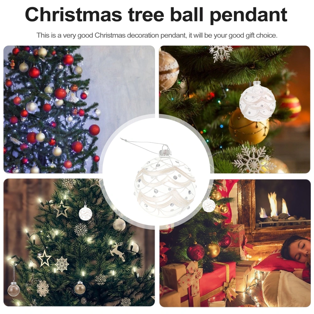 1pc Christmas Balls Hanging Decors Xmas Tree Pendants Exquisite Balls Ornaments