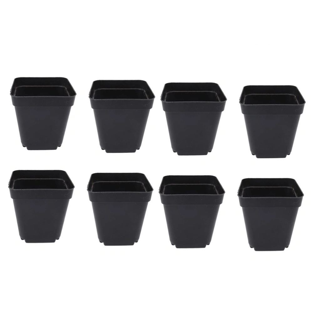 50pcs Plastic Square Flower Pot Mini Decorative Flower Pots Planters Creative Succulents Nursery Floral Holder Organizer Garden Supplies(Small Size Black XF7080)