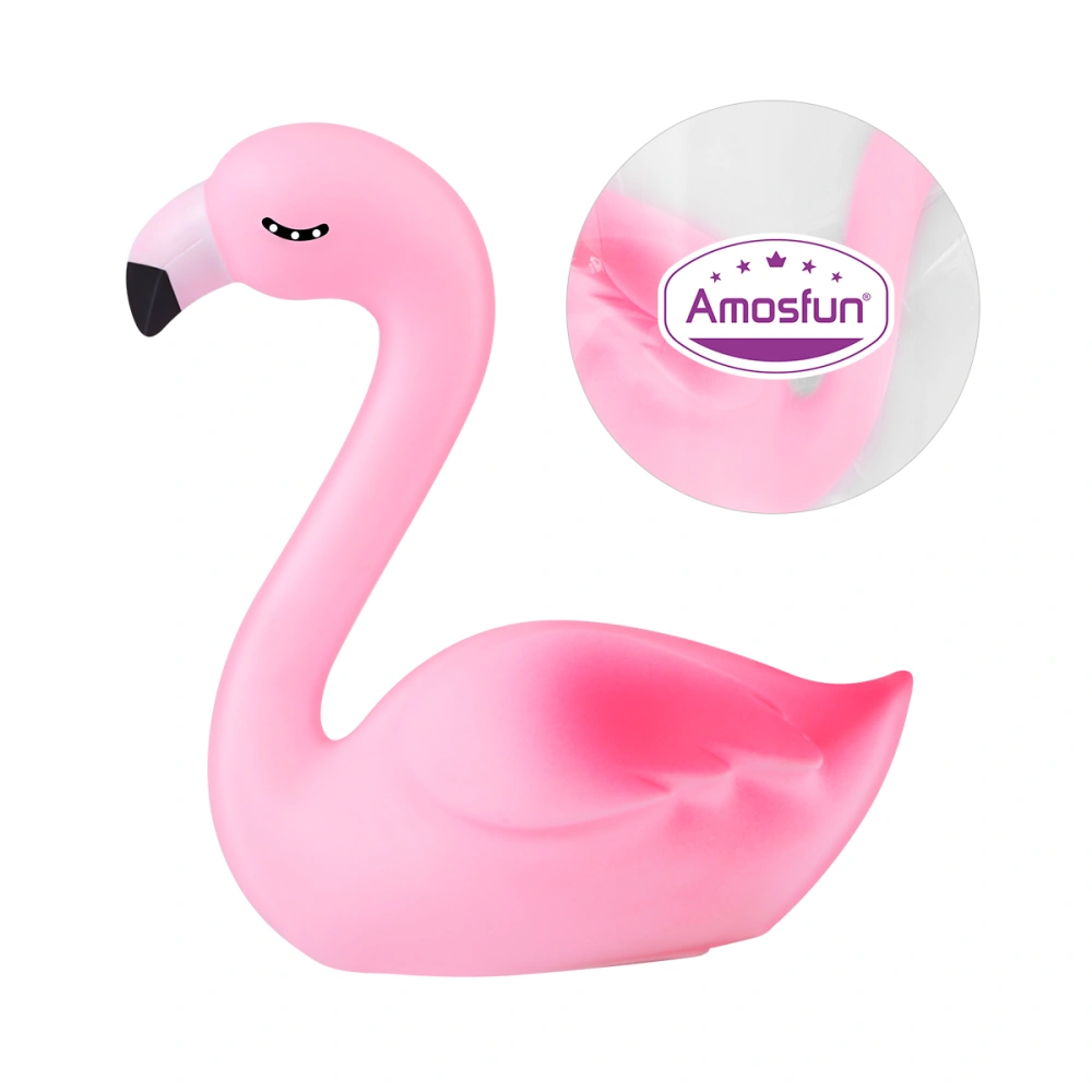 Amosfun Pink Flamingo Wedding Cake Topper for Christmas Baby Shower Bridal Wedding Birthday Anniversary Party Decoration (Closed Wings)