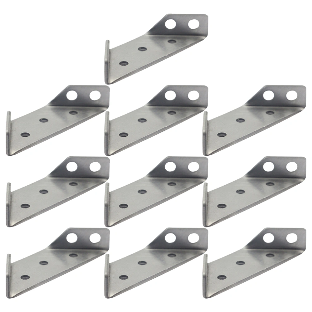 10pcs Stainless Steel Angle Code Corner Braces Trapezoid Angle Shelf Brackets