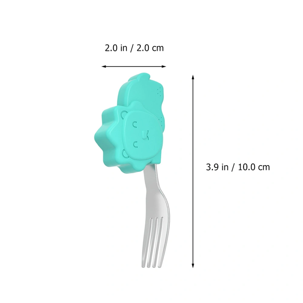 Kid Fork with Spoon Cartoon Kid Tableware Lovely Kid Flatware for Daily Use