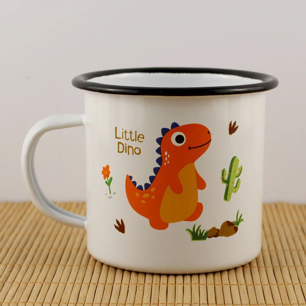 Cartoon Enamel Cup Household Decorative Enamel Mug Multi-functional Drinking Enamel Mug