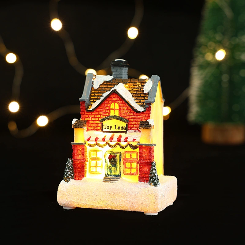 Christmas Miniature House Ornament Xmas Desktop House Party Table Decoration