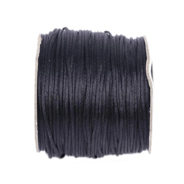 70M Elastic Braded Cord Wire Coil Spool for Bracelet Beads Jewelry (Black)