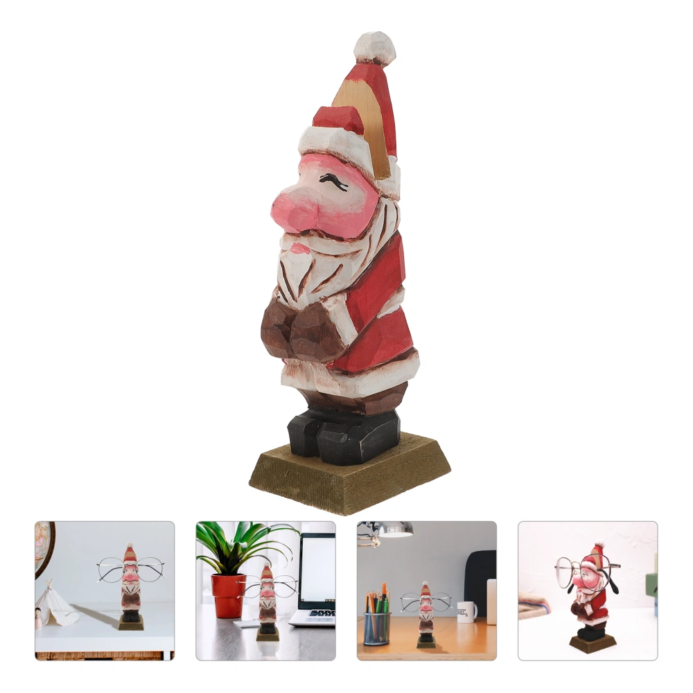 Christmas Glasses Holder Support Frame Santa Clause Shape Storage Rack Christmas Gift