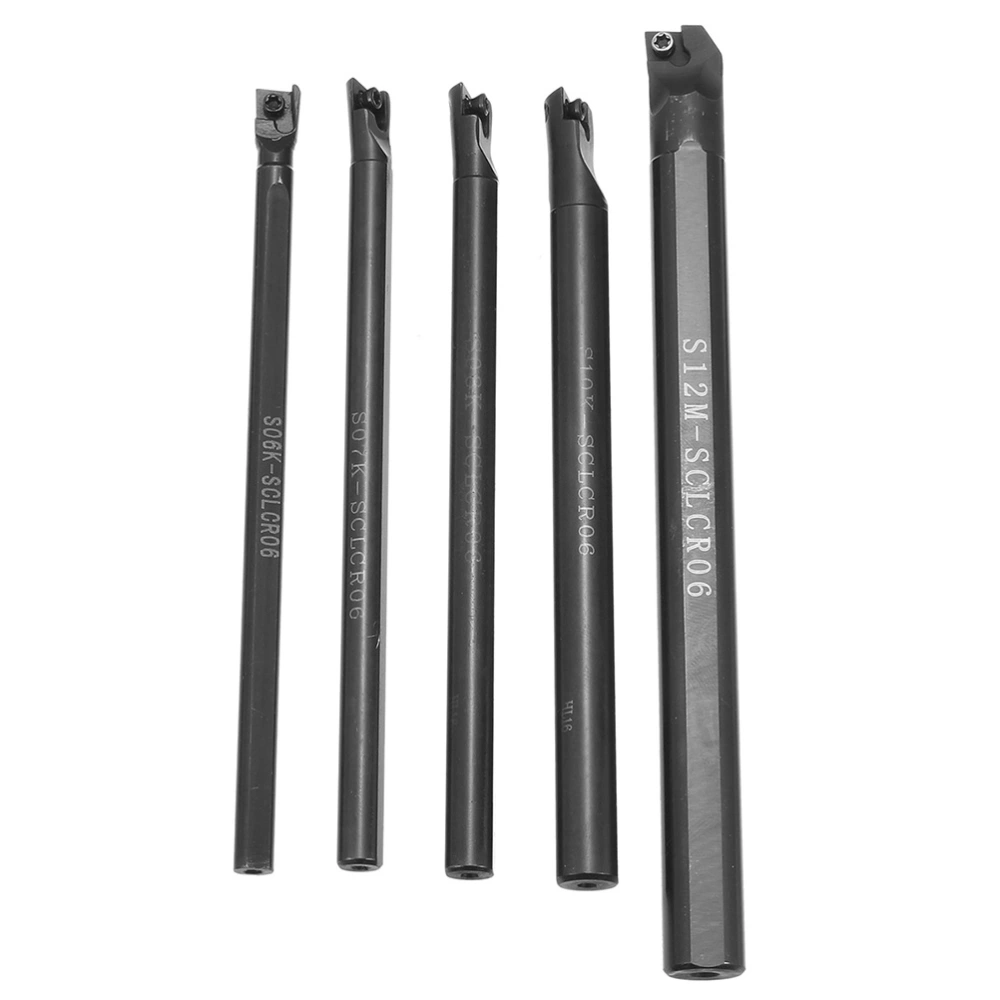 1 Set Turning Tool 5pcs 6 7 8 10 12 mm CLCR Boring Bar and 10pcs CCMT0602 Inserts and 5pcs Wrenches for Lathe Turning Tool