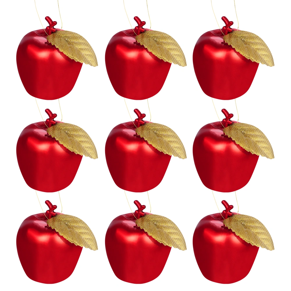 24pcs Simulation Apples Christmas Pendants Apples Pendant Hanging Decors Christmas Tree Apples Pendants