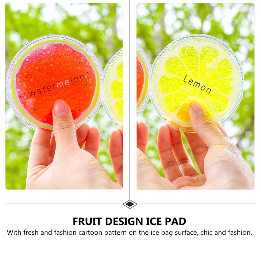 5pcs Fruit Seris Summer Mini Cooling Bags Cooling Ice Pads (Random Style)