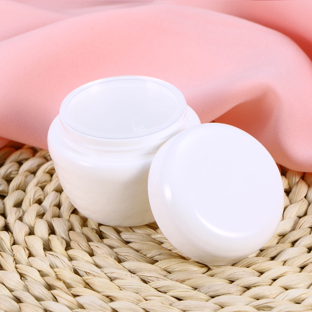 50g Mushroom Leakproof Travel Bottle Protable Clear Travel Container for Facial Cream(White)