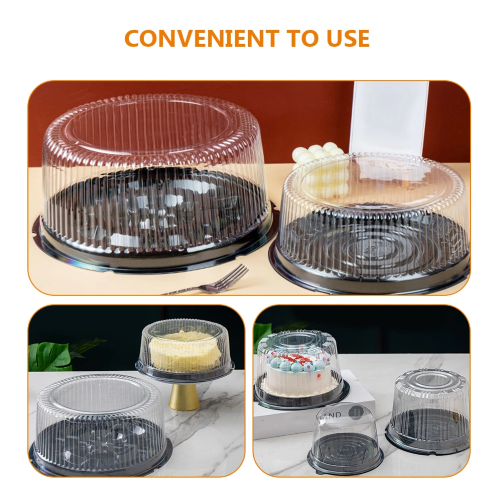 10pcs Clear Cake Carrier Round Cake Box Baking Packing Box Birthday Cake Box