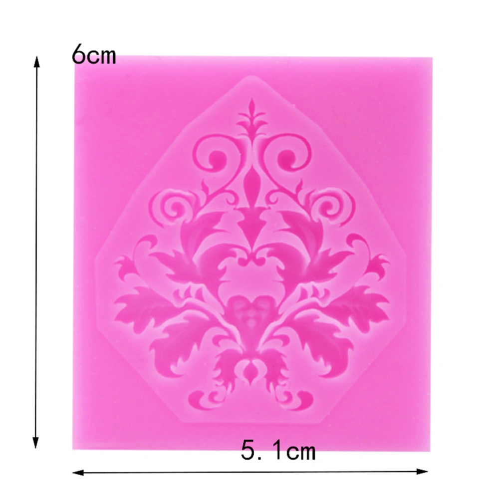 1pc Embossed Lace Silicone Molds Fondant Cake Decorating Tools Bakeware Cupcake Dessert Chocolate Mold (Pink)