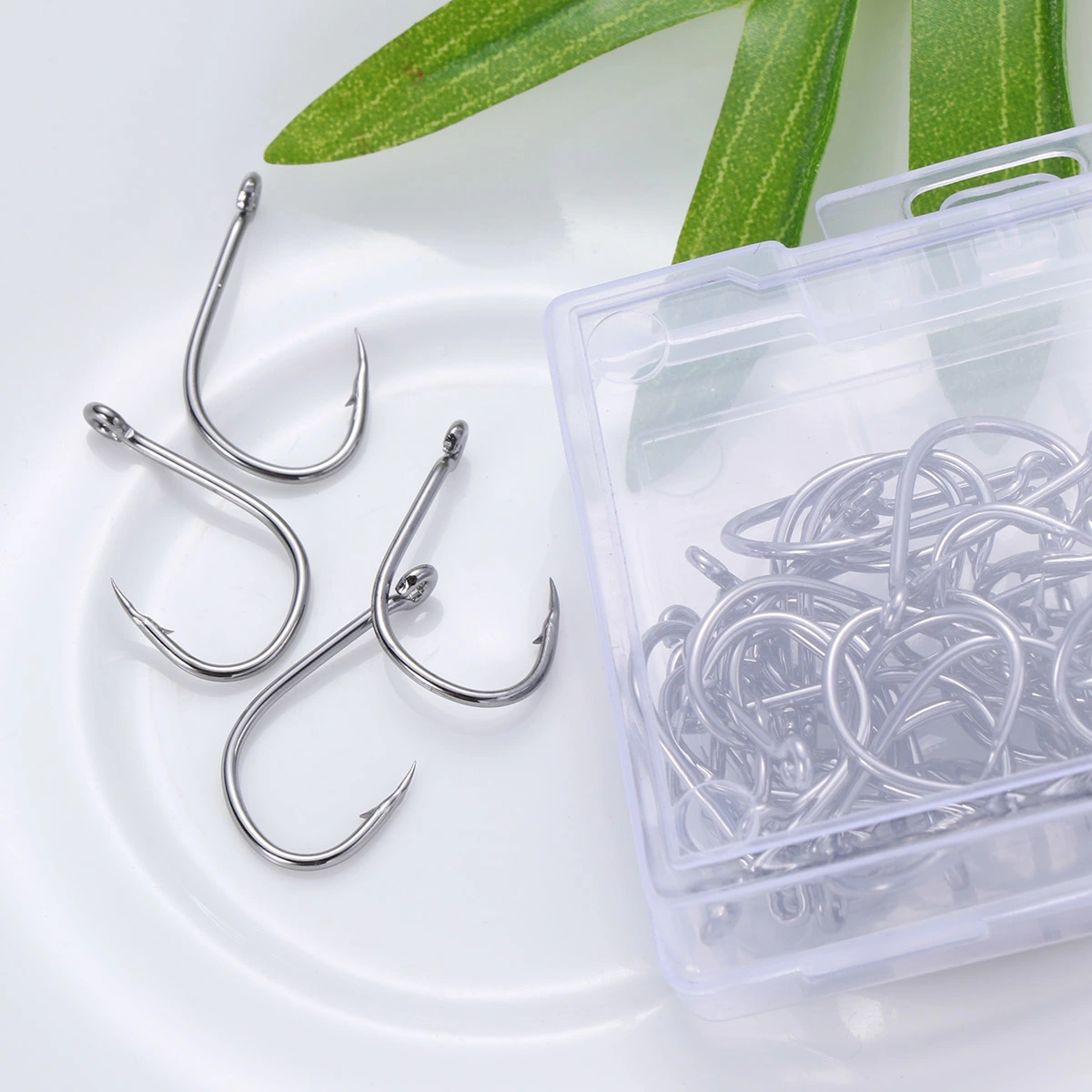 100 PCS Fishing Hooks High Carbon Steel Perforated Fishing Hooks Fly Fishing Hooks Fishing Tackle Set for Salt Water Fresh Water Lakes Rivers Streams (#9)