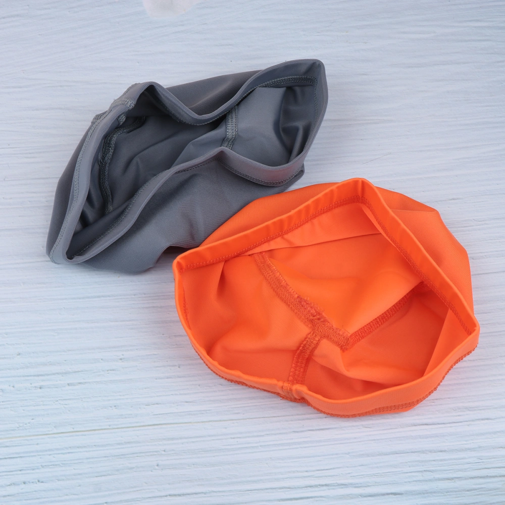 2 Pcs  Quick-drying Helmet Liner Cycling Sports Inner Outdoor Sports Linning  Headwear Sports Accessory (Orange + Grey)