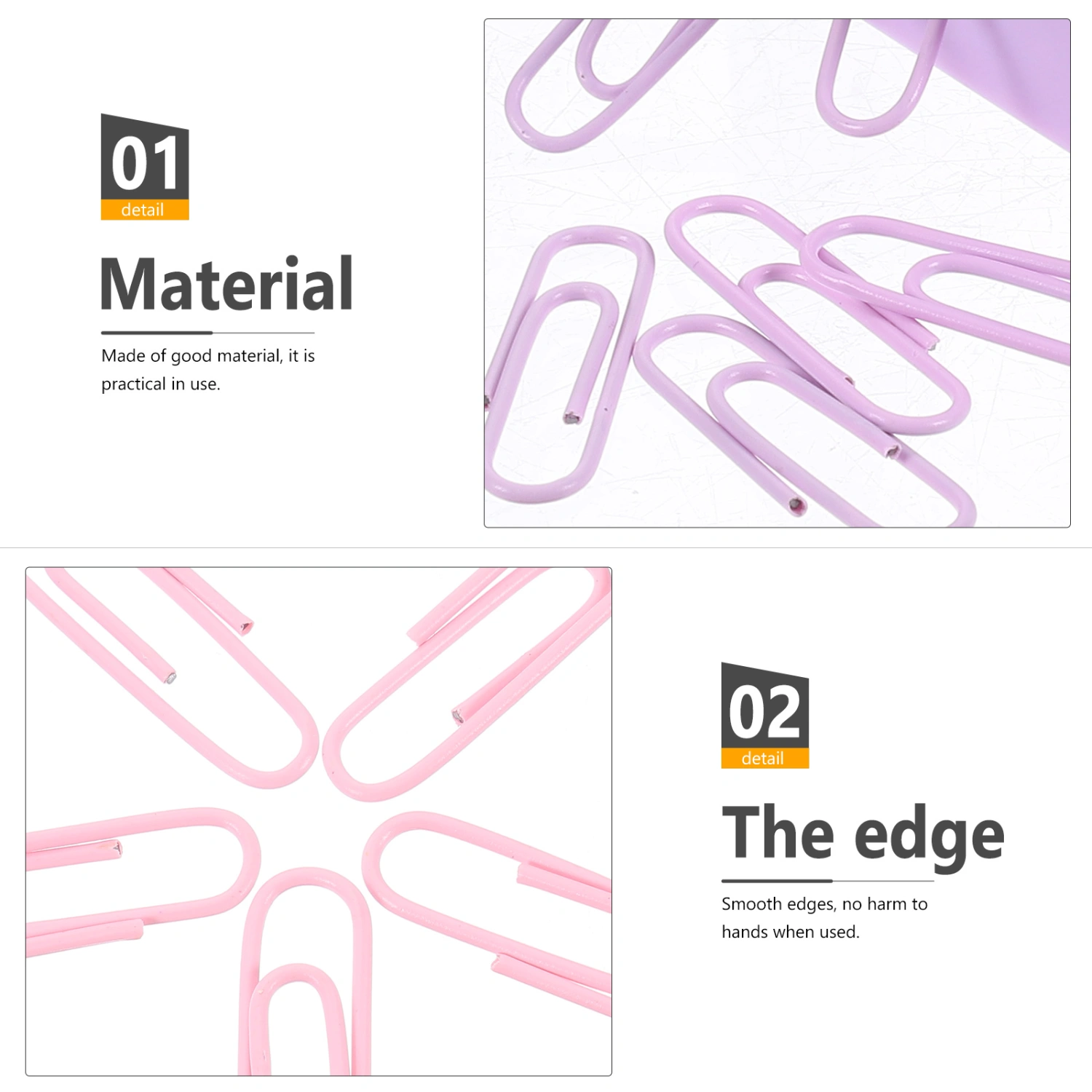 2pcs Paper Clip Holders Square Paper Clip Dispensers Portable Paper Clip Container with Magnetic Top