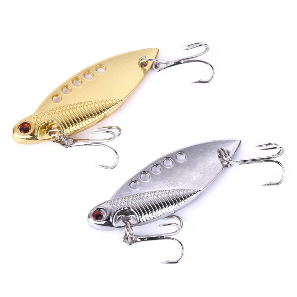 3PCS 5cm/11g Metal Fish Shape Lure Bait Simulation Fishing Lures Baits for Fishing (Silver)