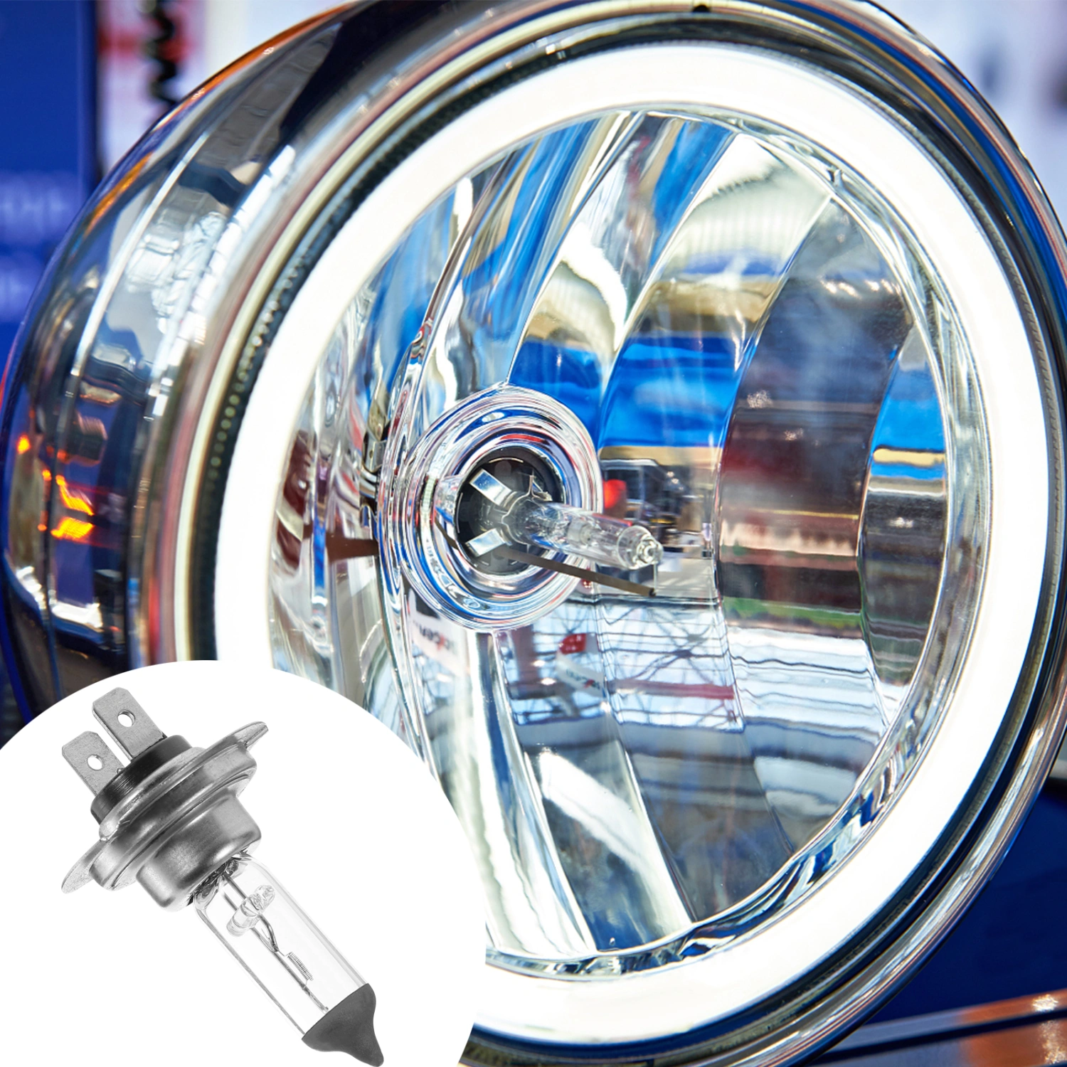 4pcs H7 Headlamp Headlight Car Bulbs 12V/55W Halogen Standard Bulb