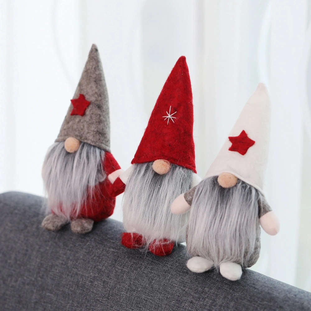 2pcs Lovely Christmas Dolls Christmas Gnome Doll Decors Festival Doll Adornments